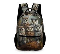 WECECE Chouette Cartable Garçon CM2 Primaire Sacs Maternelle Fille Sac A Dos Garcon Sac College Fille Cartable Thème Oiseau Primaire