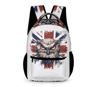 WECECE Chouette En 3D Sac À Dos Enfants, Léger Cartable Thème du Drapeau National Garçons Filles Collège Primaire Imperméable Sac A Dos Scolaire Pour Voyage Loisir