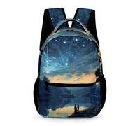 WECECE Ciel Étoilé En 3D Sac À Dos Enfants, Léger Cartable Coloré Garçons Filles Collège Primaire Imperméable Sac A Dos Scolaire Pour Voyage Loisir