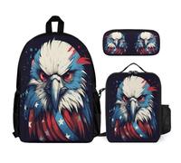 WECECE Ensemble de Sac à Dos Chouette Garçons Primaire 3 Pièce, Kawaii Cartable Thème Oiseaux Enfant Scolaire, Sac Ecole Fille Léger pour CP CE CM 6 à 12 ans