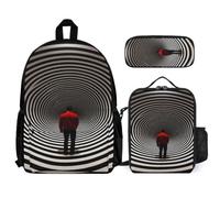 WECECE Ensemble de Sac à Dos Vision Fille Primaire 3 Pièce, Cartable Vertige Enfant Scolaire Kawaii, Sac Ecole Fille Collège Léger Capacité pour CP CE CM 6 à 12 ans