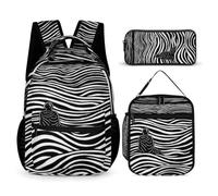 WECECE Ensemble Sac à Dos Vision Scolaire Enfant, Cartable Vertige avec Sac Lunch Thermique et Trousse Élèves CE1 CE2 CM1