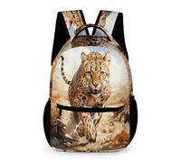 WECECE Guépard Cartable Garçon CM2 Primaire Sacs Maternelle Fille Sac A Dos Garcon Sac College Fille Cartable Léopard Animal Primaire