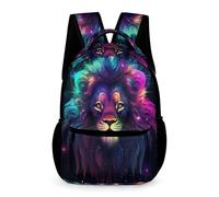 WECECE Lion En 3D Sac À Dos Enfants, Léger Cartable Lions Roi des Animaux Garçons Filles Collège Primaire Imperméable Sac A Dos Scolaire Pour Voyage Loisir
