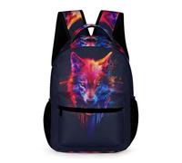 WECECE Loup Sac À Dos Casual Bookbag Garçon Sac À Dos Animal Loup Pour Enfants Ordinateur Portable Cartable Bandoulière Voyage