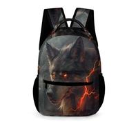 WECECE Loup Sac À Dos Enfant Maternelle Sacs D'école Sacs Scolaires Cartables Filles Garçons Pour Outdoor Voyage École Avec Animal Loup