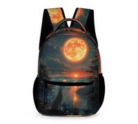 WECECE Loup Sac À Dos Fille CArtabl Avec Animal Loup Enfants Garçons Filles Ecole Garçon Primaire Sac A Dos Scolaire Poids Léger