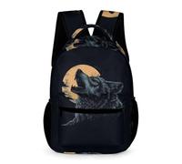 WECECE Loup Sac À Dos Pour Enfant Ordinateur Portable Sac À Dos Animal Loup De Voyage Sacs D'école De Randonnée