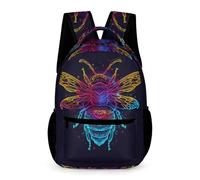 WECECE Sac À Dos Abeille Cartable Garçon 6 Ans Filles Sac Reine des Abeilles D'école Scolaire Pour Ado Enfant Cartable Pour Loisir Sacs De Voyage