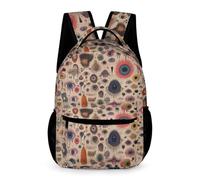 WECECE Sac à Dos Abstrait Œil Art Fille Garçon 12 Ans Cartable Coloré 5e pour Élèves Sac d'École Léger 43x32x15 cm Collège Cadeau d'Anniversaire Livres Cahiers