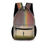WECECE Sac À Dos Arc-en-ciel Enfants Sac Paysage Coloré Cartable Pour CP/CE1 Rucksacks De Motif Pour Les Garçons En Bas Âge Filles