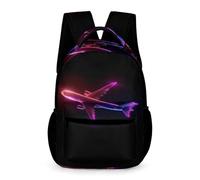 WECECE Sac À Dos Avion Imprimé Sacs École Pour Enfants 7 Ans, Cartable Primaire Fille Et Garçon, Sac D'école Idéal Pour Voyage, Loisirs