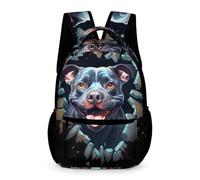 WECECE Sac À Dos BouleChienue Français Pour Filles, Enfants Sac D'école Primaire Étudiants Cartable Chien Animal Scolaires Sacs Léger Voyage Élèves Cadeaux De Rentrée Ccolaire 5-9 Ans