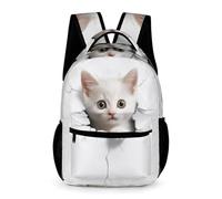 WECECE Sac À Dos Chat D'école De Mignonne 3D Chaton Cartable Pour Le Sac De Voyage D'enfants Filles Garçons Bookbag