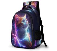 WECECE Sac à Dos Chat Primaire Fille Garçon Sac Chaton 10-14 Ans Cartable Scolaire Imperméable Durable pour École Voyage Promenade, Backpack Cadeau du Nouvel An et Loisirs