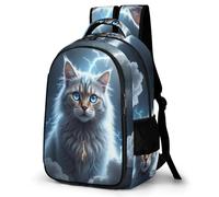 WECECE Sac à Dos Chat Primaire Fille Garçon Sac Mignon Chaton 10-14 Ans Cartable Scolaire Imperméable Durable pour École Voyage Promenade, Backpack Cadeau du Nouvel An et Loisirs
