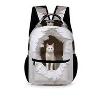 WECECE Sac À Dos Chat Sacs D'école Scolaires Cartable 3D Chaton Filles Garçons 6 Ans CArtables Pour Primaire Outdoor Voyage École