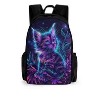 WECECE Sac À Dos Chaton Scolaires Enfant Filles Garçons Sac 4ème Cartables 3D Chat Pour 6-16 Année Étudiant Outdoor Voyage École