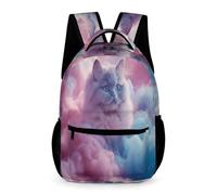 WECECE Sac À Dos Chaton Scolaires Enfant Filles Garçons Sac 4ème CArtables Animal Chat Pour 6-10 Année Étudiant Outdoor Voyage École