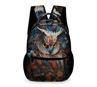 WECECE Sac À Dos Chouette Enfants Sac Thème Oiseau Cartable Pour CP/CE1 Rucksacks De Motif Pour Les Garçons En Bas Âge Filles