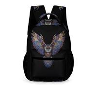 WECECE Sac À Dos Chouette Pour Filles, Enfants Sac D'école Primaire Étudiants Cartable Imprimé d'oiseau Scolaires Sacs Léger Voyage Élèves Cadeaux De Rentrée Ccolaire 5-9 Ans