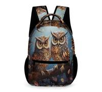 WECECE Sac À Dos Chouette Pour Filles, Enfants Sac D'école Primaire Étudiants Cartable Thème d'oiseau Scolaires Sacs Léger Voyage Élèves Cadeaux De Rentrée Ccolaire 5-9 Ans