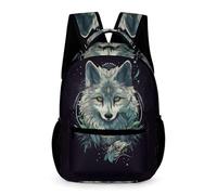WECECE Sac À Dos CM2 Garçon, Sac D'école Cartable Loup, Cartable Fille Garçons Primaire, Sacs Scolaires Animal Loup Filles Durable Pour Enfants