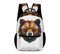 WECECE Sac À Dos CM2 Garçon, Sac D'école Cartable Motif d'ours, Cartable Fille Garçons Primaire, Sacs Scolaires Animal Imprimé Filles Durable Pour Enfants