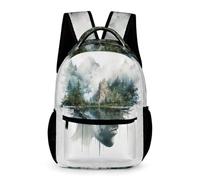 WECECE Sac À Dos CM2 Garçon, Sac D'école Cartable Paysage Art, Cartable Fille Garçons Primaire, Sacs Scolaires Portrait Art Filles Durable Pour Enfants