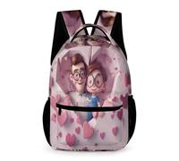 WECECE Sac À Dos Coeur d'amour Scolaire Cartable Coloré Quatrième Fille Garcon Backpack Loisir Sacs De Voyage Sac À D'école Léger Rucksack Pour Enfant 6,7,8,9Ans