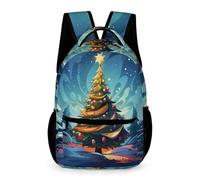 WECECE Sac À Dos De Filles, Sacs D'école Imprimé Arbre de Noël Pour Des Garçon Sac À Dos D'enfants D'école Idéal Pour Des Étudiants De La Classe 1-6 De Plein