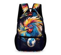 WECECE Sac À Dos D'école CP/CE1 CE2 De Coq Pour Des Garçons Filles Cartable Enfants Sac Poulet Français Gaulois De Voyage Bookbag