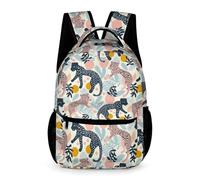 WECECE Sac À Dos D'école CP/CE1 CE2 De Guépard Pour Des Garçons Filles Cartable Enfants Sac Léopard Animal De Voyage Bookbag