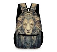 WECECE Sac À Dos D'école CP/CE1 CE2 De Lion Pour Des Garçons Filles CArtable Enfants Sac Roi des Animaux Lions De Voyage Bookbag
