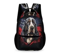 WECECE Sac À Dos D'école De Baquito Hound Chien Pour Des Garçons CE2/CM2 Enfants Sac Chiot Animal De Voyage Bookbag, Cartable Pour Enfant Filles CE1/CM1