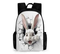 WECECE Sac À Dos D'école De Lapin Pour Des Garçons Filles CE2/CM2 Enfants Sac 3D Lapin De Voyage Bookbag, Cartable Pour Enfant CE1/CM1