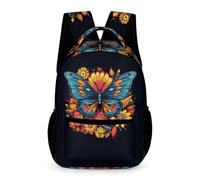 WECECE Sac À Dos D'école De Papillon Pour Des Garçons CE2/CM2 Enfants Sac Coloré De Voyage Bookbag, Cartable Pour Enfant Filles CE1/CM1