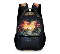 WECECE Sac À Dos D'école De Paysage d'amour Pour Des Garçons CE2/CM2 Enfants Sac De Voyage Bookbag, Cartable Pour Enfant Filles CE1/CM1