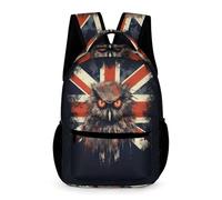 WECECE Sac À Dos En Chouette Cartable Thème du Drapeau National D'école Sac De Voyage Pour Étudiants, Garçons Filles, Ordinateur Portable, Sac À Dos Décontracté