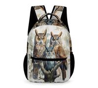 WECECE Sac À Dos En Chouette Cartable Thème Oiseau D'école Sac De Voyage Pour Étudiants, Garçons Filles, Ordinateur Portable, Sac À Dos Décontracté