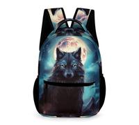 WECECE Sac À Dos En Loup Cartable Animal Loup D'école Sac De Voyage Pour Étudiants, Garçons Filles, Ordinateur Portable, Sac À Dos Décontracté
