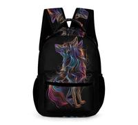 WECECE Sac À Dos En Loup Cartable Animal Loup D'école Sac De Voyage Pour Étudiants, Garçons Filles, Ordinateur Portable, Sac À Dos Décontracté