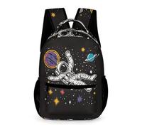 WECECE Sac À Dos Enfant Astronaute Imprimé CArtable Enfants Sacs De Voyage Étudiant CArtable Homme de l'espace Livre Sacs Scolaires Animé Mode Sac À Dos Pour Maternelle