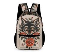 WECECE Sac À Dos Enfant Cartable Loup Scolaires Filles Garçons Animal Loup Sac D'école Pour Étudiant Outdoor Voyage École Daypacks