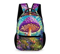 WECECE Sac À Dos Enfant Champignon Scolaire CP-CM2 Cartable Imprimé Botanique Mignon Backpack Unisexe Garçon Et Fille Ados Bookbag Voyage Bag