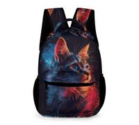 WECECE Sac À Dos Enfant Chaton Scolaire CP-CM2 Cartable Animal Chat Imprimé Mignon Backpack Unisexe Garçon Et Fille Ados Bookbag Voyage Bag