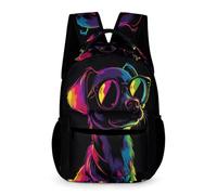 WECECE Sac À Dos Enfant Chien Imprimé Scolaire CP-CM2 Cartable Thème Animal Mignon Backpack Unisexe Garçon Et Fille Ados Bookbag Voyage Bag