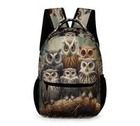 WECECE Sac À Dos Enfant Chouette Imprimé CArtable Enfants Sacs De Voyage Étudiant CArtable Thème Oiseau Livre Sacs Scolaires Animé Mode Sac À Dos Pour Maternelle