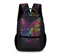 WECECE Sac À Dos Enfant Fille, Sac À Dos Chaton Scolaire Enfants Pour Garçons Et Filles Cartable Animal Chat Enfant Primaire 6-10 Ans