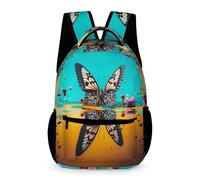 WECECE Sac À Dos Enfant Papillon Imprimé Cartable Enfants Sacs De Voyage Étudiant Cartable Coloré Livre Sacs Scolaires Animé Mode Sac À Dos Pour Maternelle